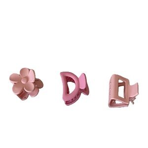 Cute Mini Pink Hair Claws For Girls Perfect For Half Ponytail Accessories